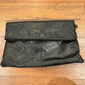 Chic Black Leather Clutch